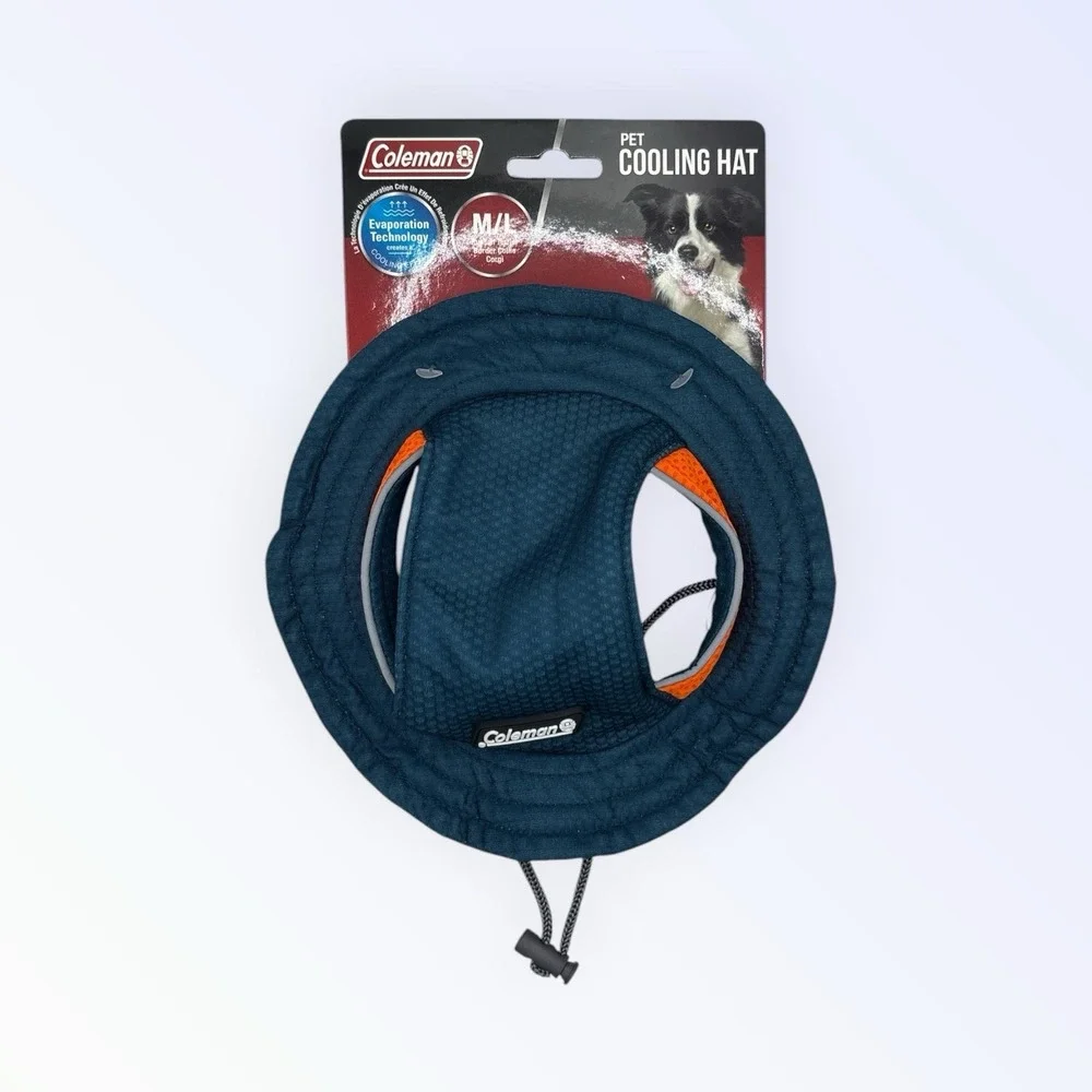 Coleman Dog Cooling Bucket Hat Evaporative Cooling Medium/Large Sun Hat NAVY